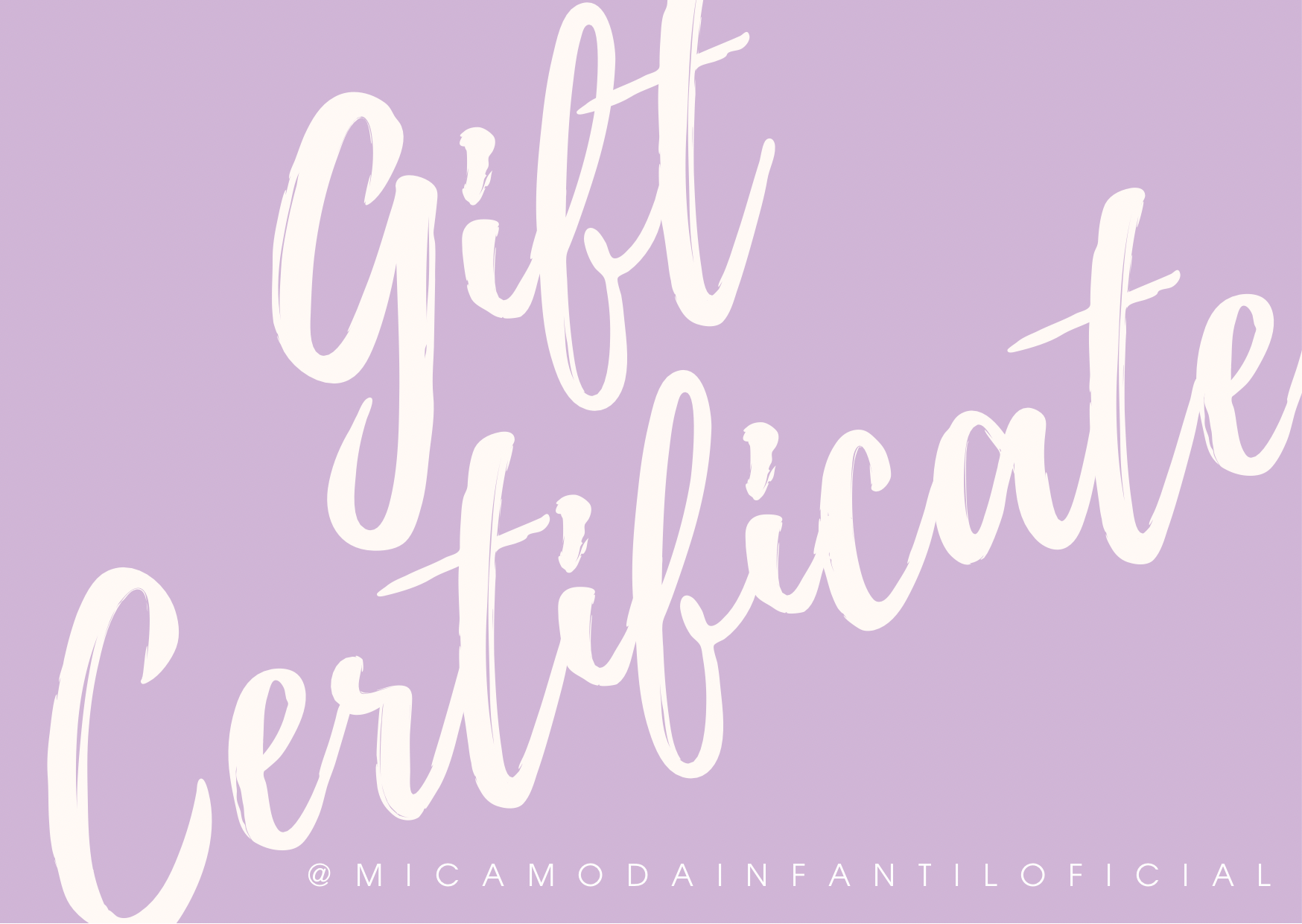 Mica Gift Card - Micamodainfantil
